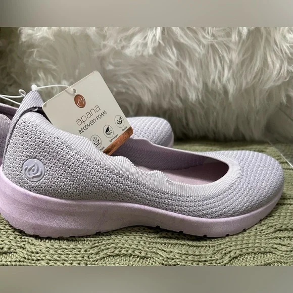 Apana Lavender Knit Slip-On Flats - Picture 3 of 6